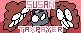 a red/dark red dual-toned button with three drawing from left to right, a small scribbly headshot of susan looking stressed, an angry gray briefcase, and another small stressed out susan. the text is split between the top and bottom center, reading susan taxpayer. each letter also alternates from red to dark red.